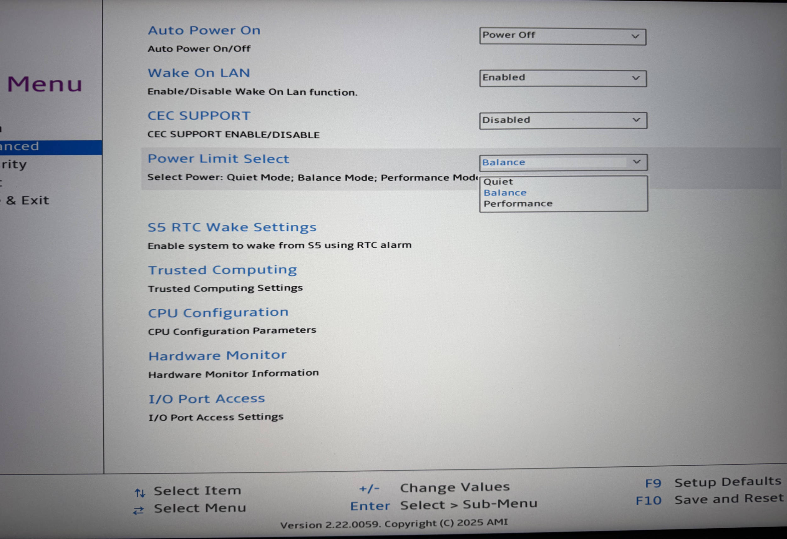 Sapphire EDGE AI BIOS Advanced Sapphire EDGE AI BIOS Advanced