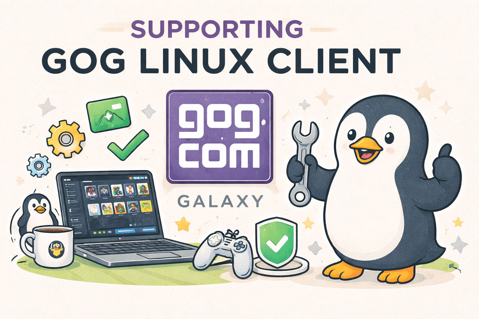 GOG kommt auf Linux  Bild © DALL-E