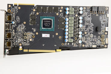 KFA2 GeForce RTX 2070 Super EX Anschlüsse PCB, GPU-DIE-GDDR6