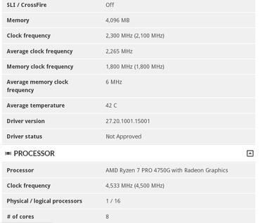 Ryzen 7 Pro 4750G Benchmark 