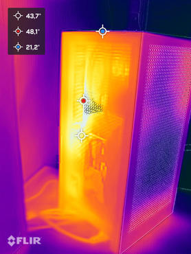 NZXT H1 Wärmebildaufnahmen - hinten