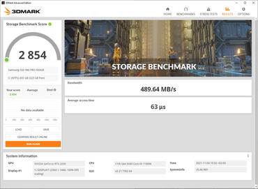 3DMark SSD Storage Benchmark