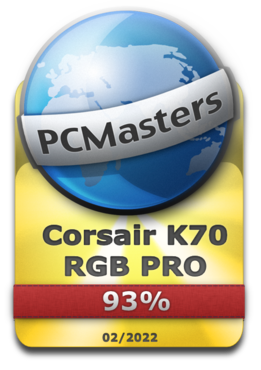 Corsair K70 RGB PRO Award