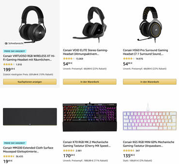 Prime Day 2022 Corsair Deals – um 7 - 25% reduziert  