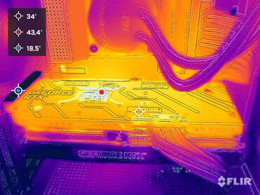 KFA2 GeForce RTX 3070 Ti EX Wärmebildaufnahmen
