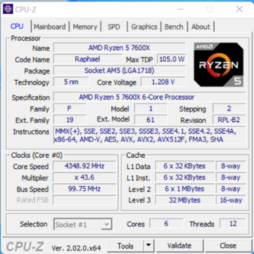 Ryzen 5 7600X