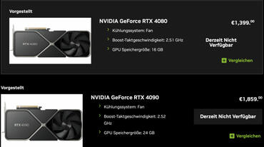 NVIDIA GeForce RTX 4090 und RTX 4080