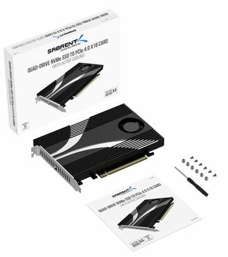 Sabrent Quad NVMe SSD to PCIe 4.0 x16 Erweiterungskarte