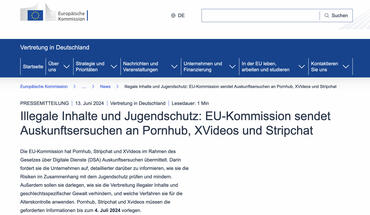 EU-Kommission Pressemeldung