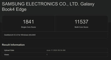 Snapdragon X Elite Galaxy Book4 Edge Test