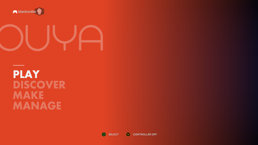 Ouya Interface Startbildschirm