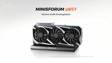 Minisforum DEG1 eGPU-Dock mit OcuLink packt auch GeForce RTX 4090 und Radeon RX 7900 XTX Grafikkarten