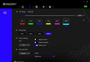 ENDORFY LIV Plus Wireless Software DPI Einstellungen