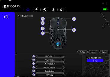 ENDORFY LIV Plus Wireless Software - Tastenbelegung