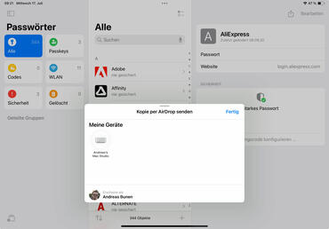 Apple Passwörter-App 