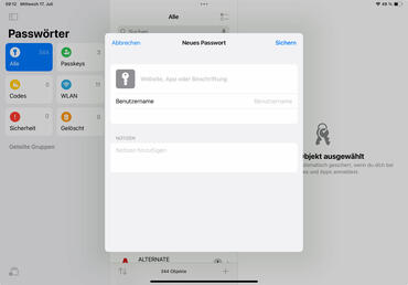 Apple Passwörter-App 