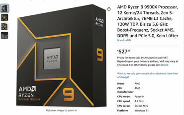 AMD Ryzen 5 9600X 6-Core „Zen 5”-CPU-Preis wird günstiger als Ryzen 5 7600X UVP