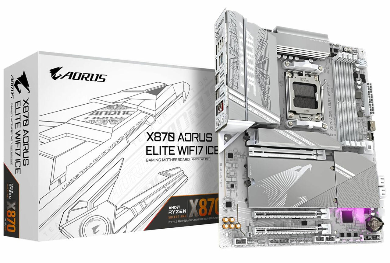 GIGABYTE X870 AORUS Elite WIFI7 Ice  Bild © Gigabyte