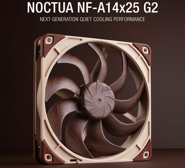 Noctua NF A14x25 G2 140 mm Lüfter  Bild © Noctua