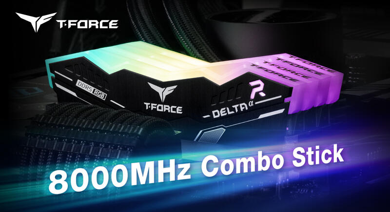 T FORCE DELTA alpha RGB DDR5 Speicher mit 8000 MTs  Bild © TEAMGROUP