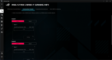 ASUS ROG STRIX Z890 F GAMING WIFI Armoury Crate ARGB Header