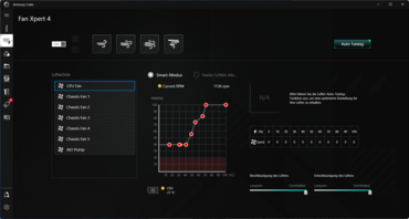 ASUS ROG STRIX Z890 F GAMING WIFI Armory Crate Fan Xpert 4 Fan Curves