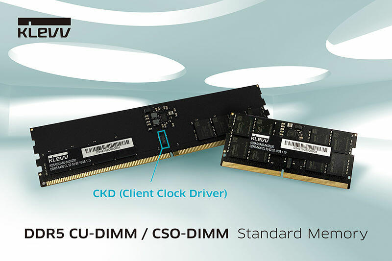 KLEVV stellt DDR5 CU DIMM und  CSO DIMM Release  Bild © KLEVV