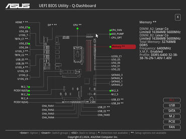 ASUS ROG Strix Z890 F Gaming WIF BIOS Q Dashboard