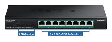 TRENDnet TPE BG380 8 Port 2.5G PoE++ Switch Preis und Verfügbarkeit