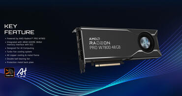 AMD Radeon PRO W7800 AI TOP mit 48 GB Speicher für KI-Workloads von Gigabyte gezeigt