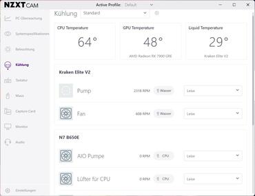 NZXT Kraken Elite v2 240 RGB CAM Kühlung AIO