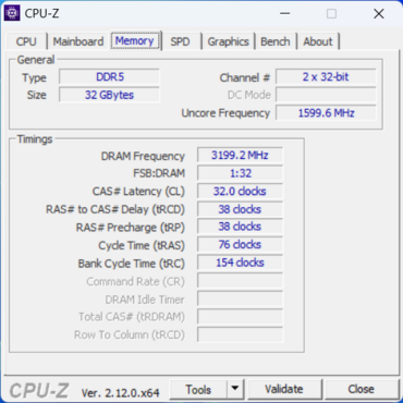 AMD Ryzen 7 9800X3D CPUz RAM