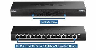 TRENDnet TEG-S3160: Neuer 16-Port 2.5G unmanaged Switch für 259 € erhältlich