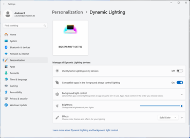 Biostar X870E Valkyrie Microsoft Dynamic Lighting