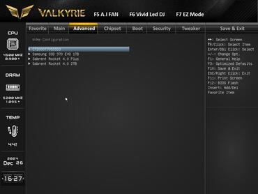 BIOSTAR X870E VALKYRIE BIOS nvme