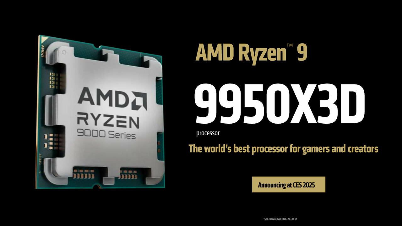 Ryzen 9 9950X3D und Ryzen 9 9900X3D Release  Bild © AMD