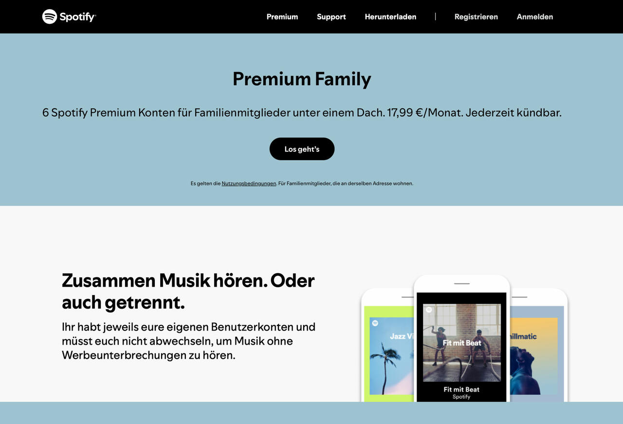 Spotify Premium  Bild © Spotify