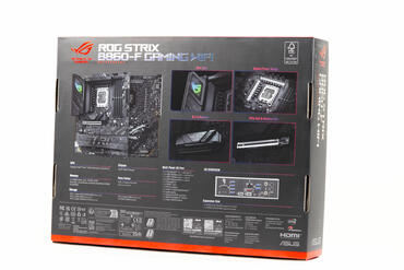 ASUS ROG STRIX B860 F Gaming WIFI Verpackungsrückseite