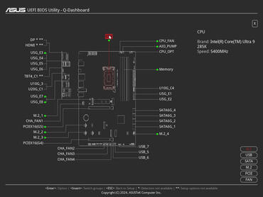 ASUS ROG STRIX B860 F Gaming WIFI BIOS Q Dashboard