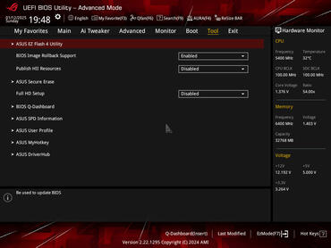 ASUS ROG STRIX B860 F Gaming WIFI BIOS Tools