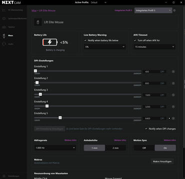 NZXT LIFT ELITE Wireless Software