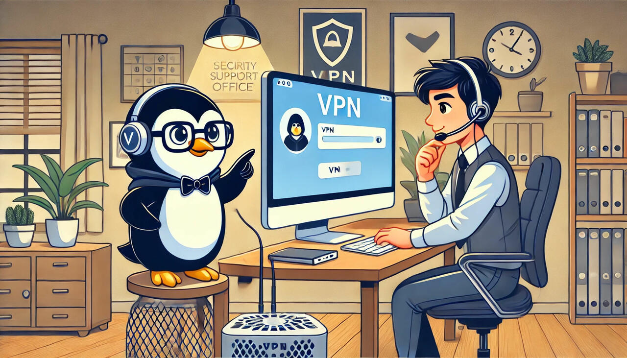 VPN Einrichten auf dem PC mit Pingu  Bild © DALL-E