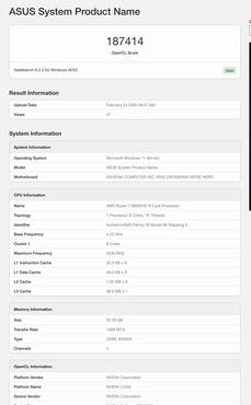 GeForce RTX 5070 Geekbench Benchmarks OpenCL