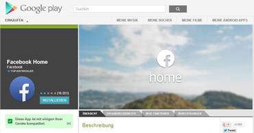 Facebook Home: Bereits eine Million Installationen