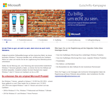 Microsoft Windows: Unternehmen zahlt bis zu 25 Euro für den Wechsel auf eine legale Version 