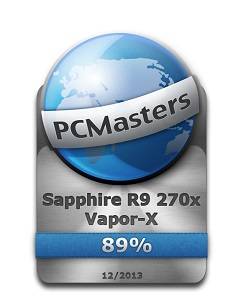 Sapphire R9 270x Vapor-X 89% Award