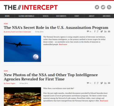 The Intercept: Neues NSA-Enthüllungsportal online gegangen