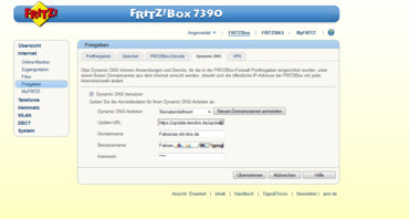 DDNS auf der Fritz!Box einrichten