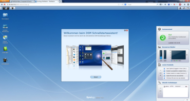 Oberfläche der Synology DiskStation DS214+